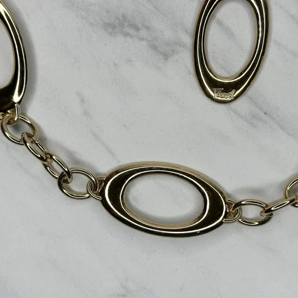 Fossil Gold Chain Belt Oval Link Extra Large/2X (XL/2X) ✨